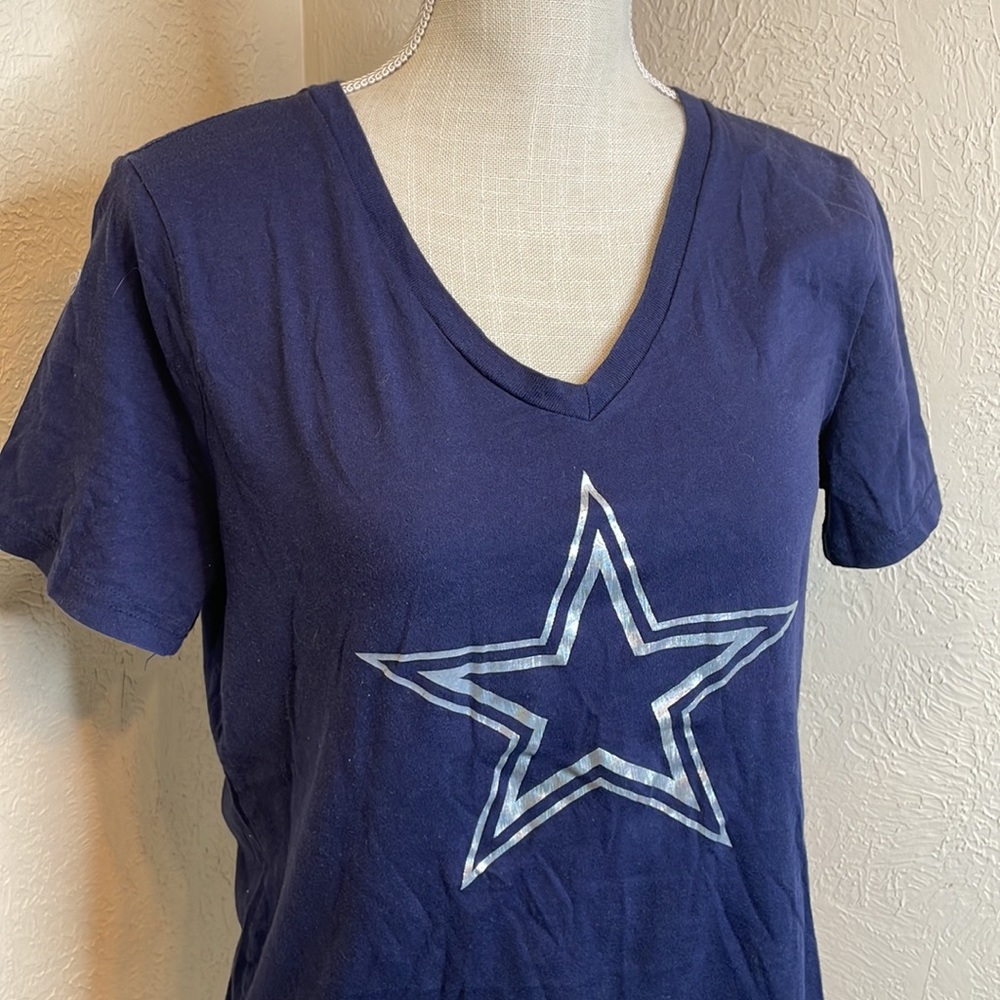 Cowboys Her Style Blue Prescott #4 T-shirt - Picture 3 of 9